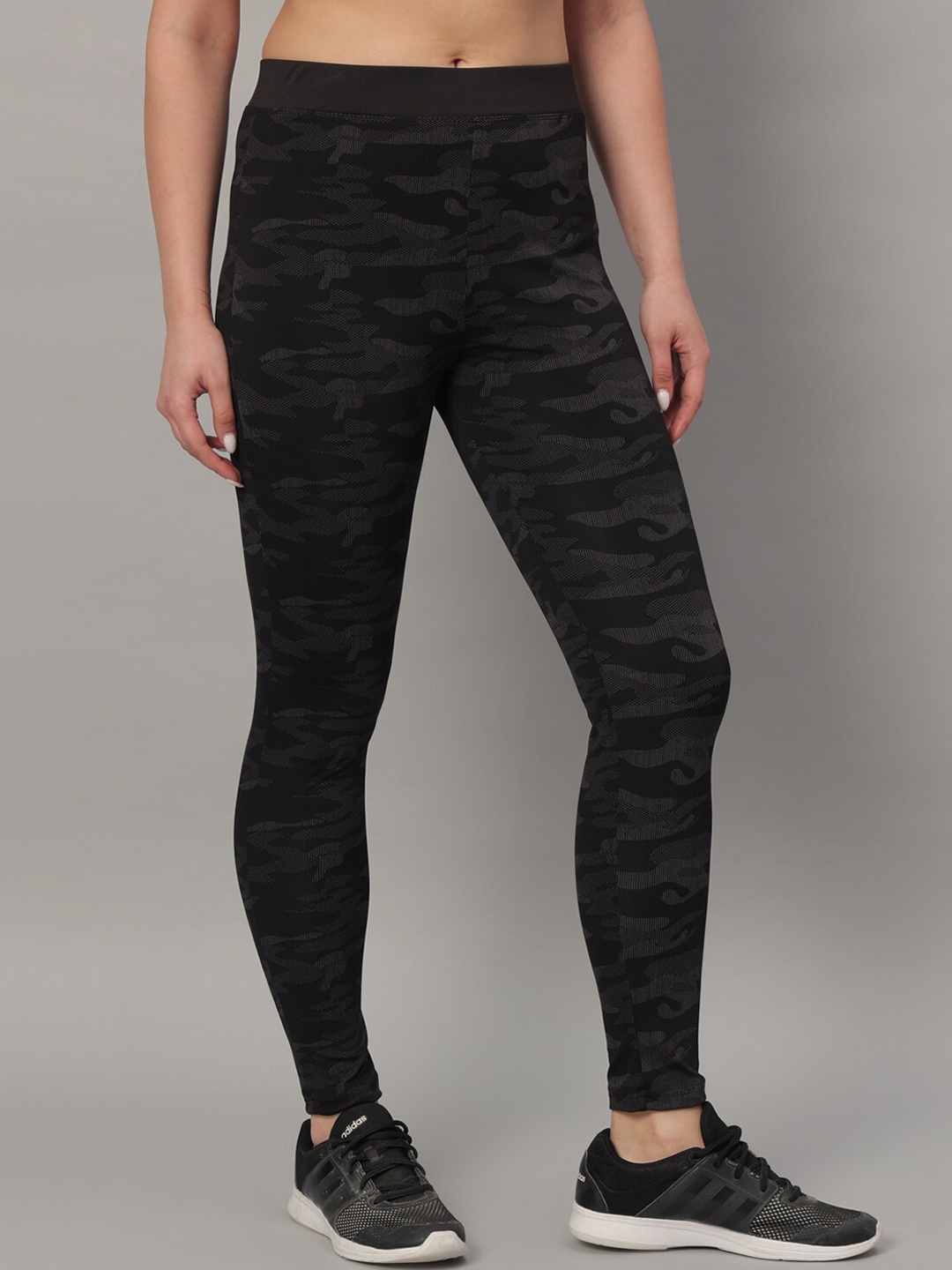 

GLITO Women Printed Dry-Fit High Waist Training & Gym Tight, Black