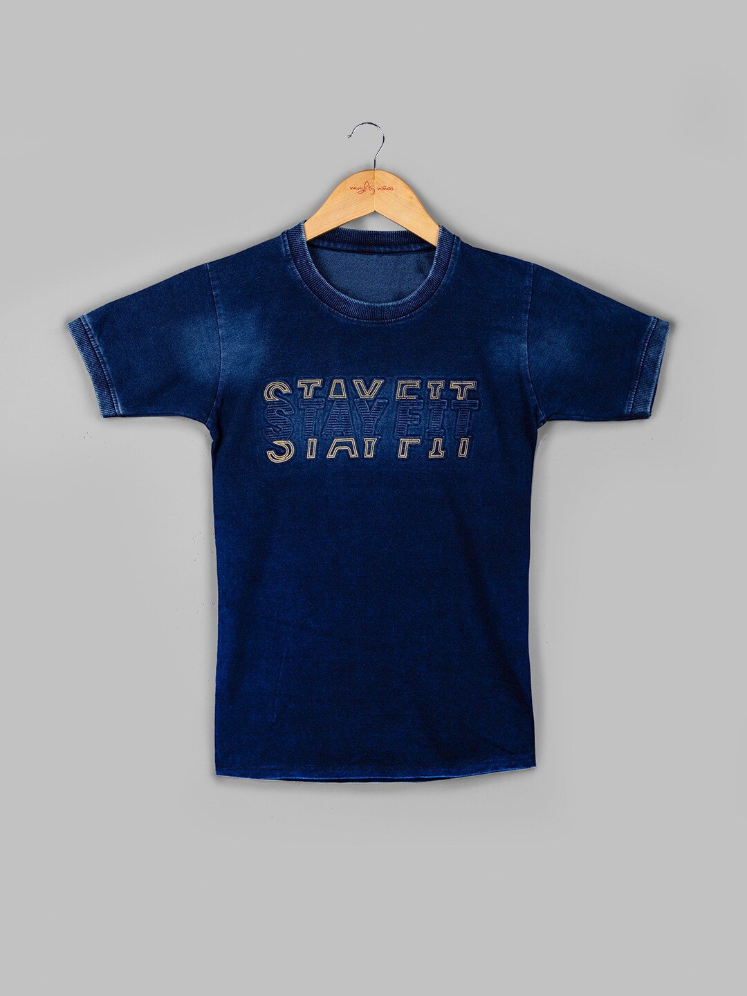

BAESD Boys Typography Round Neck Short Sleeves Cotton T-shirt, Navy blue