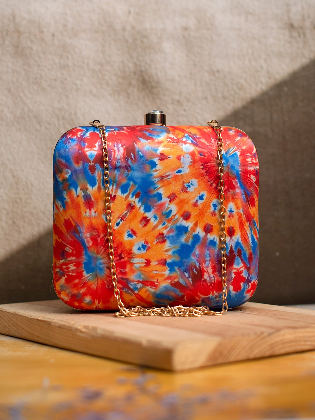 

ARTKLIM Tie & Dye Dyed Clutch, Orange