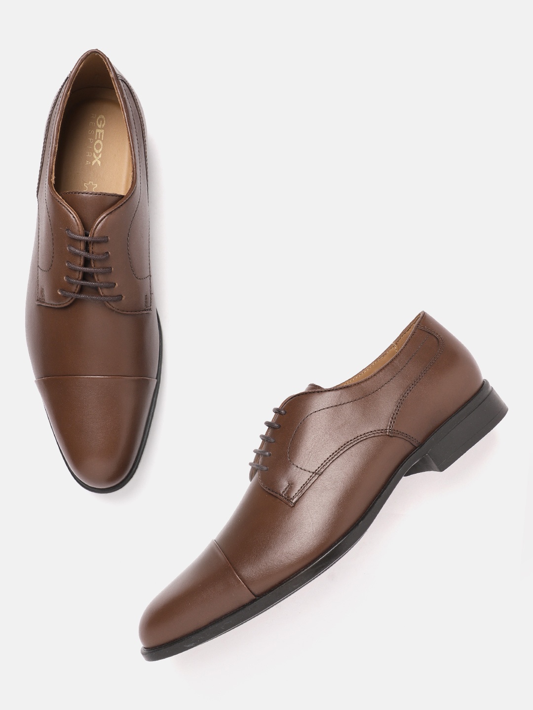 

Geox U Lacopo Men Leather Formal Debys, Brown