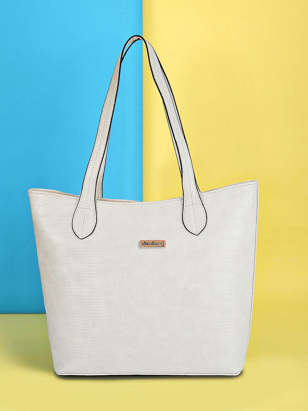 DressBerry White Oversized Shopper Tote Bag