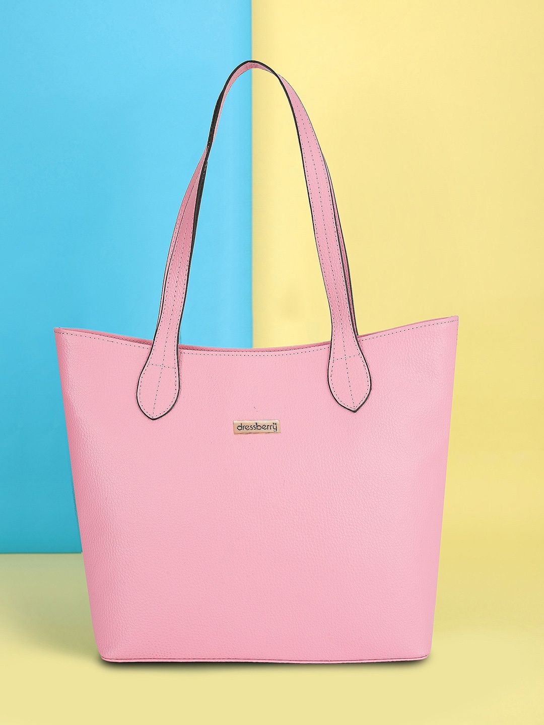 

DressBerry Oversized Structured Tote Bag, Pink