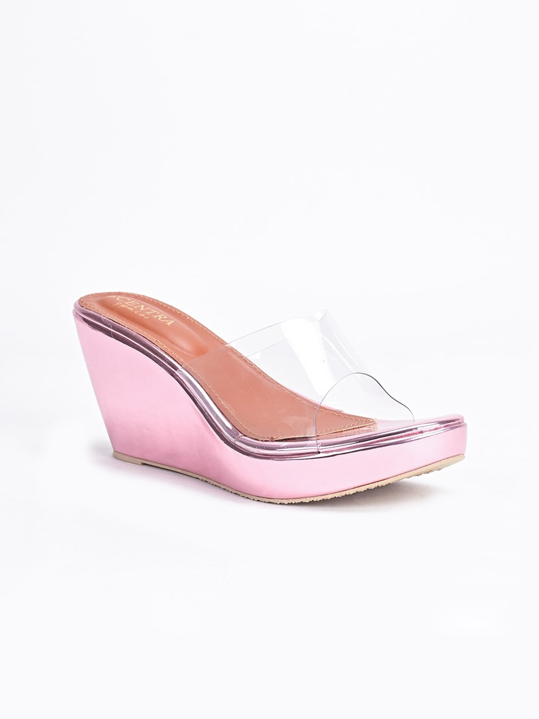 

SCENTRA Peep Toes Wedges, Pink