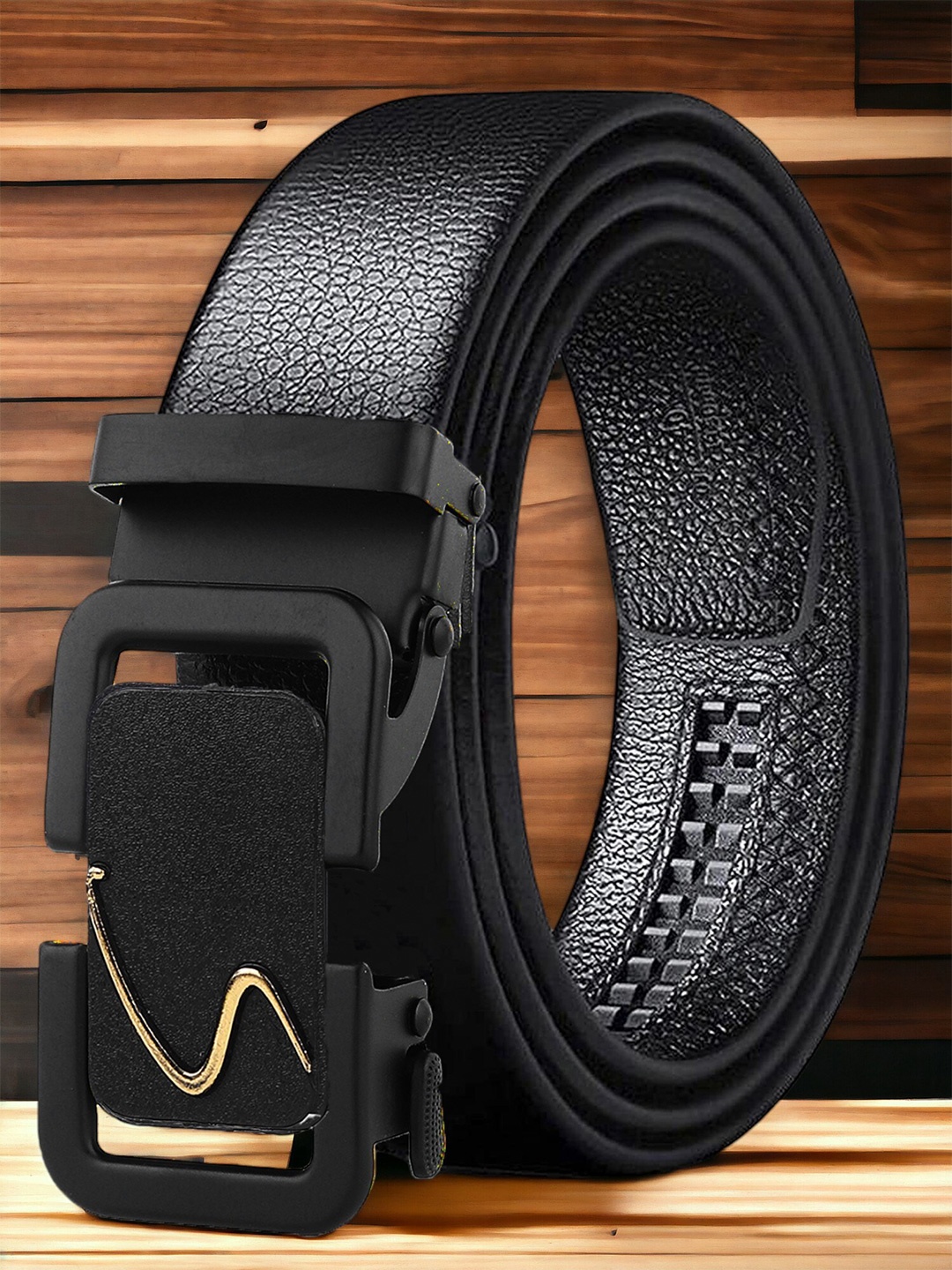 

ZORO Men Textured Formal Belt, Black