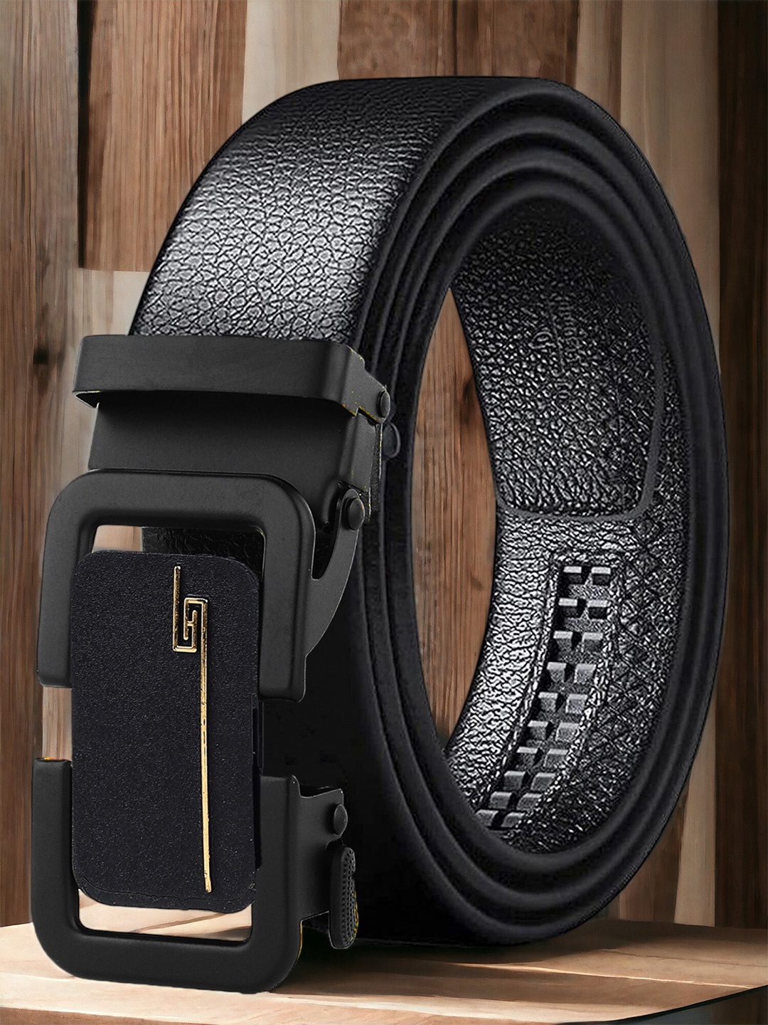 

ZORO Men Textured Formal Belt, Black