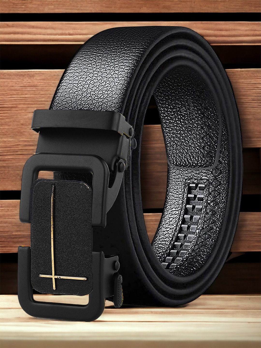 

ZORO Men Textured Formal Belt, Black