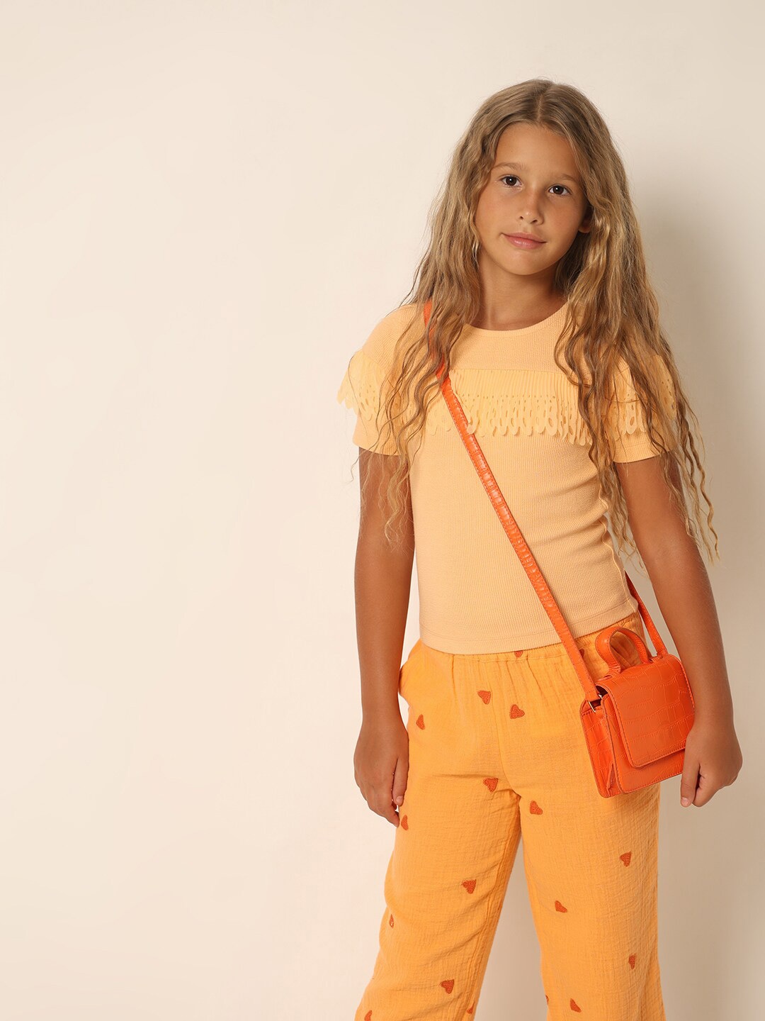 

Vero Moda Short Sleeves Cotton Top, Orange