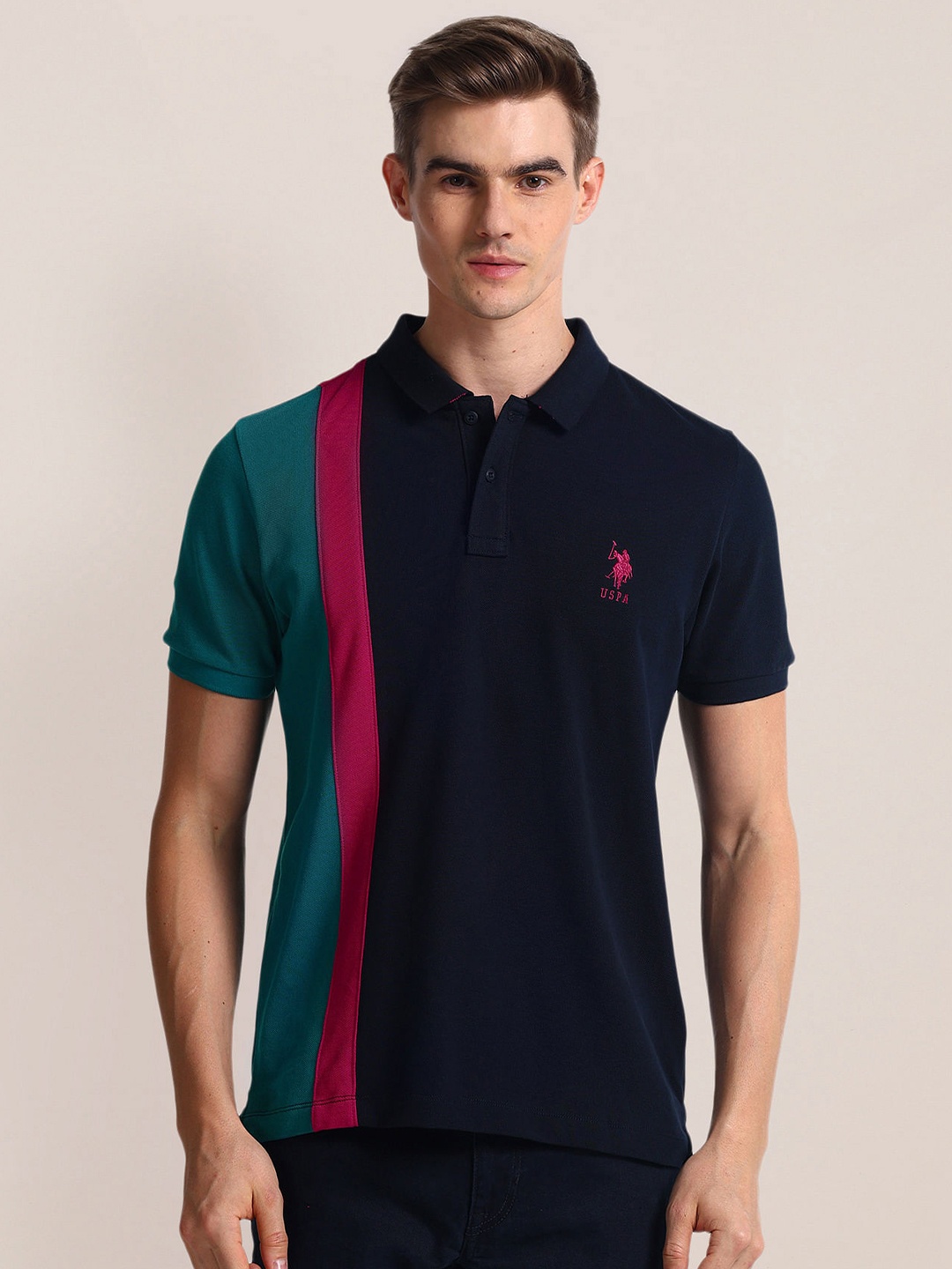 

U.S. Polo Assn. Polo Collar Slim Fit T-shirt, Blue