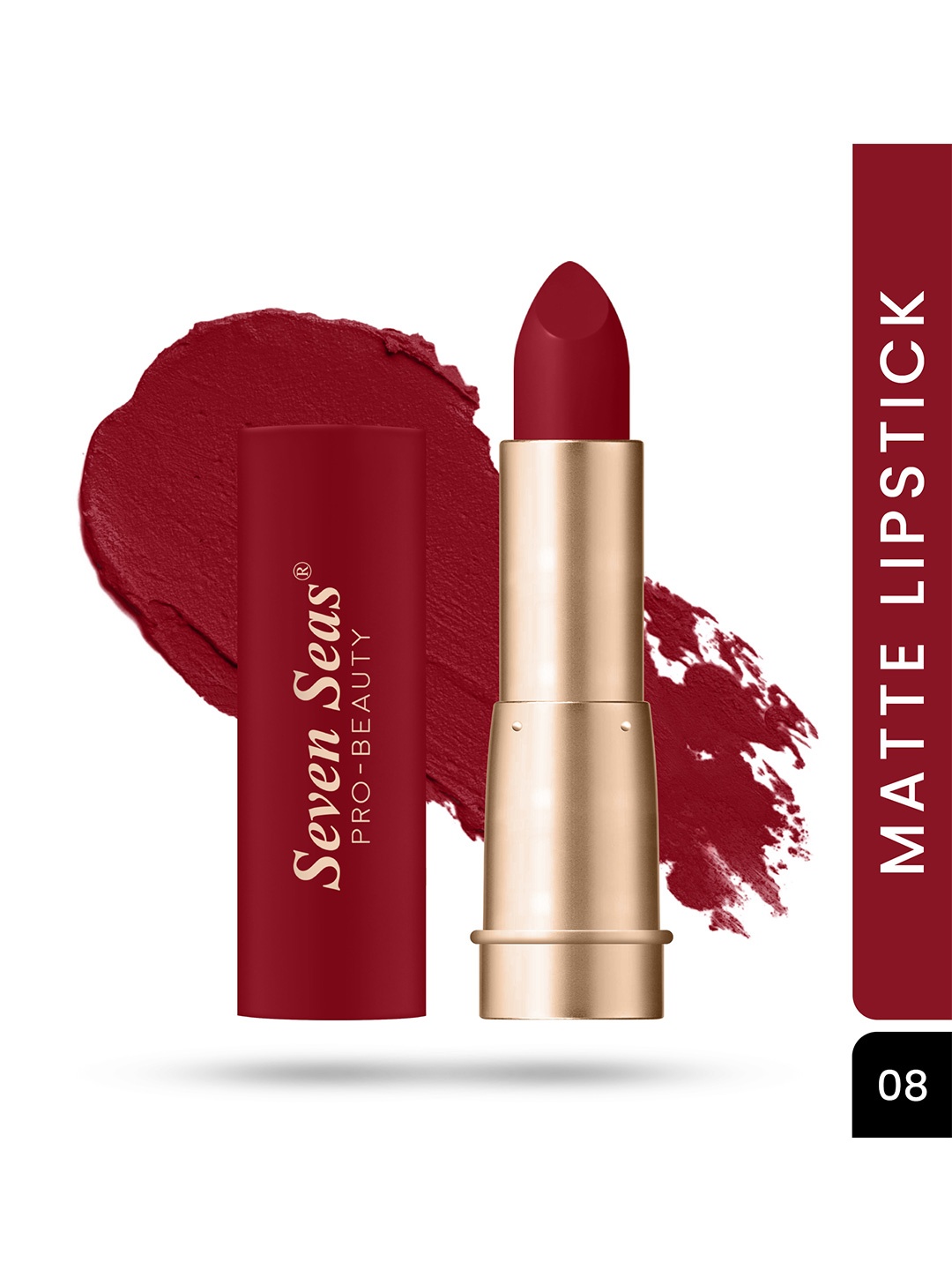 

Seven Seas Pro-Beauty Stay Classy Matte Lipstick 3.5g - Rufous 08, Red