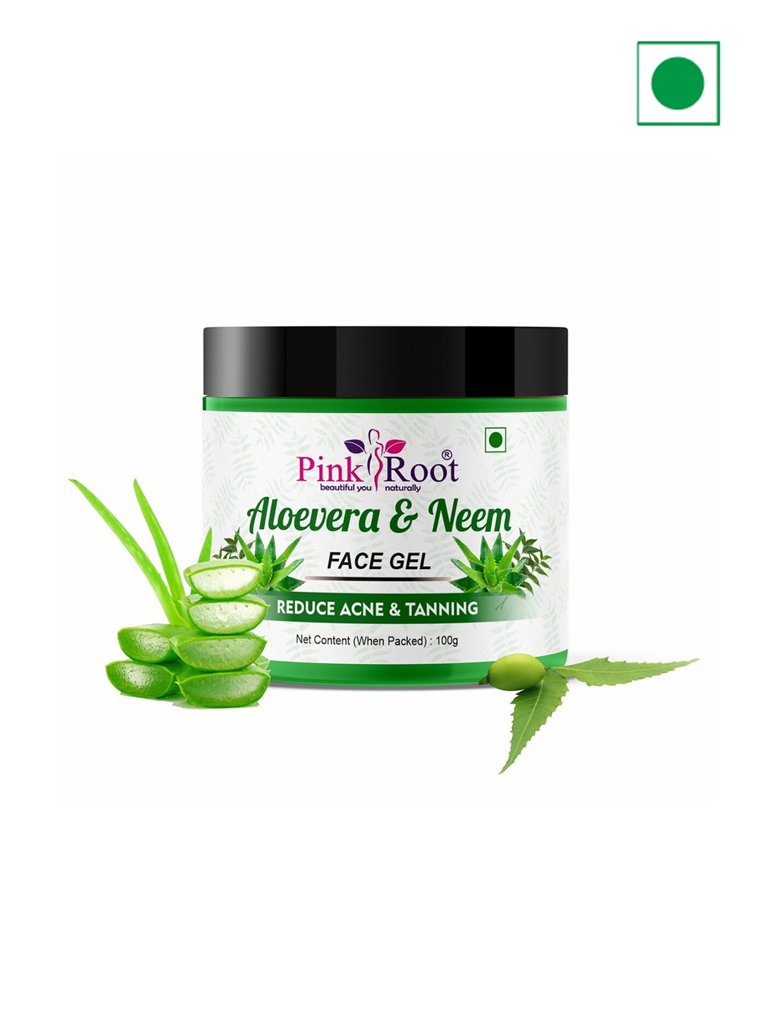 

Pink Root Aloevera & Neem Face Gel - 100 gm, White