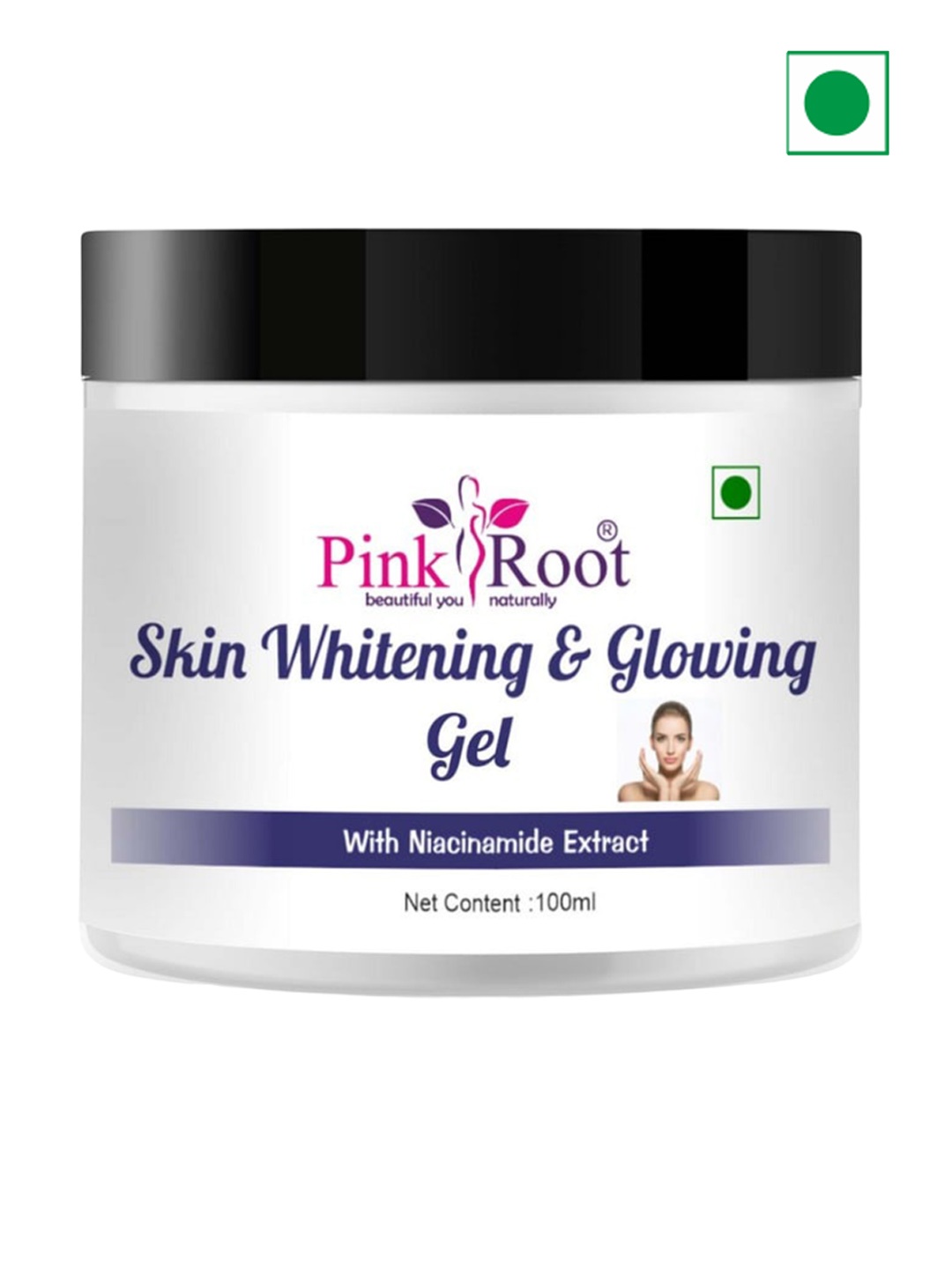 

Pink Root Skin Whitening & Glowing Gel With Niacinamide Extract - 100ml, White