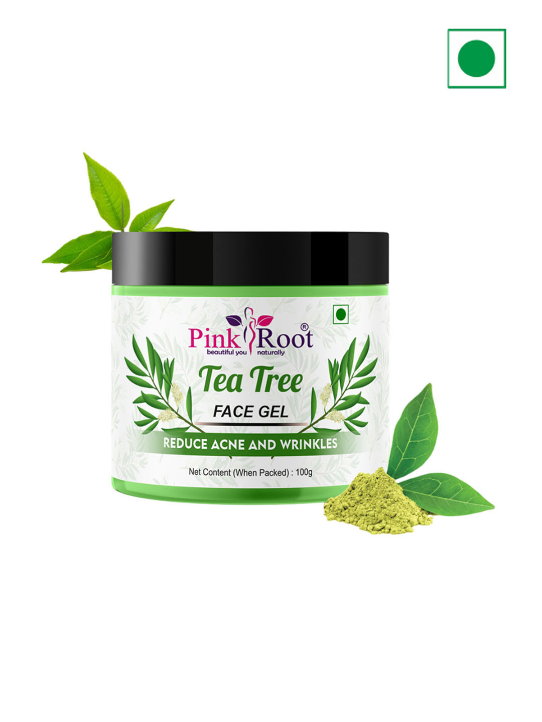 

Pink Root Tea Tree Face Gel With Tea Tree Extract - 100g, White