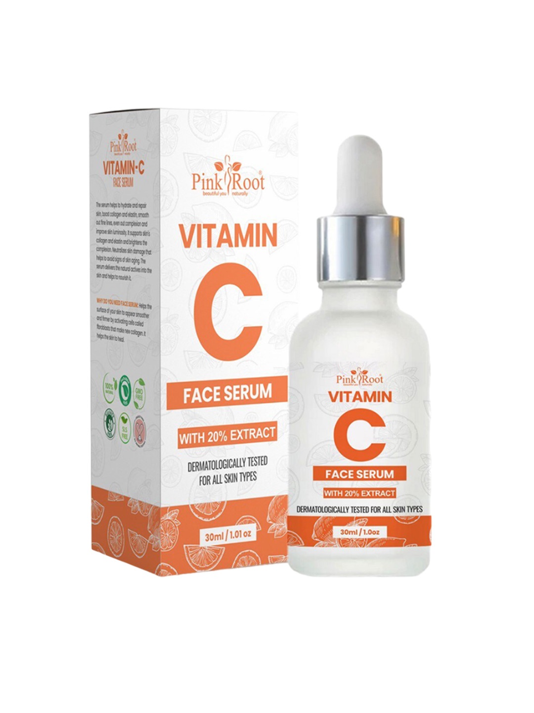 

Pink Root Vitamin C Face Serum With Kakadu Plum - 30ml, White