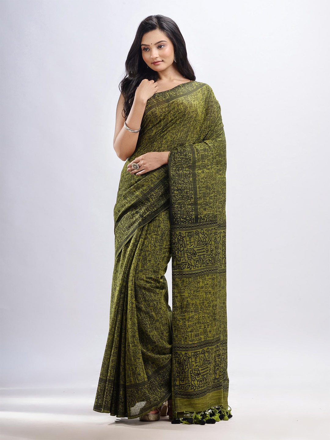 

Angoshobha Saree, Green