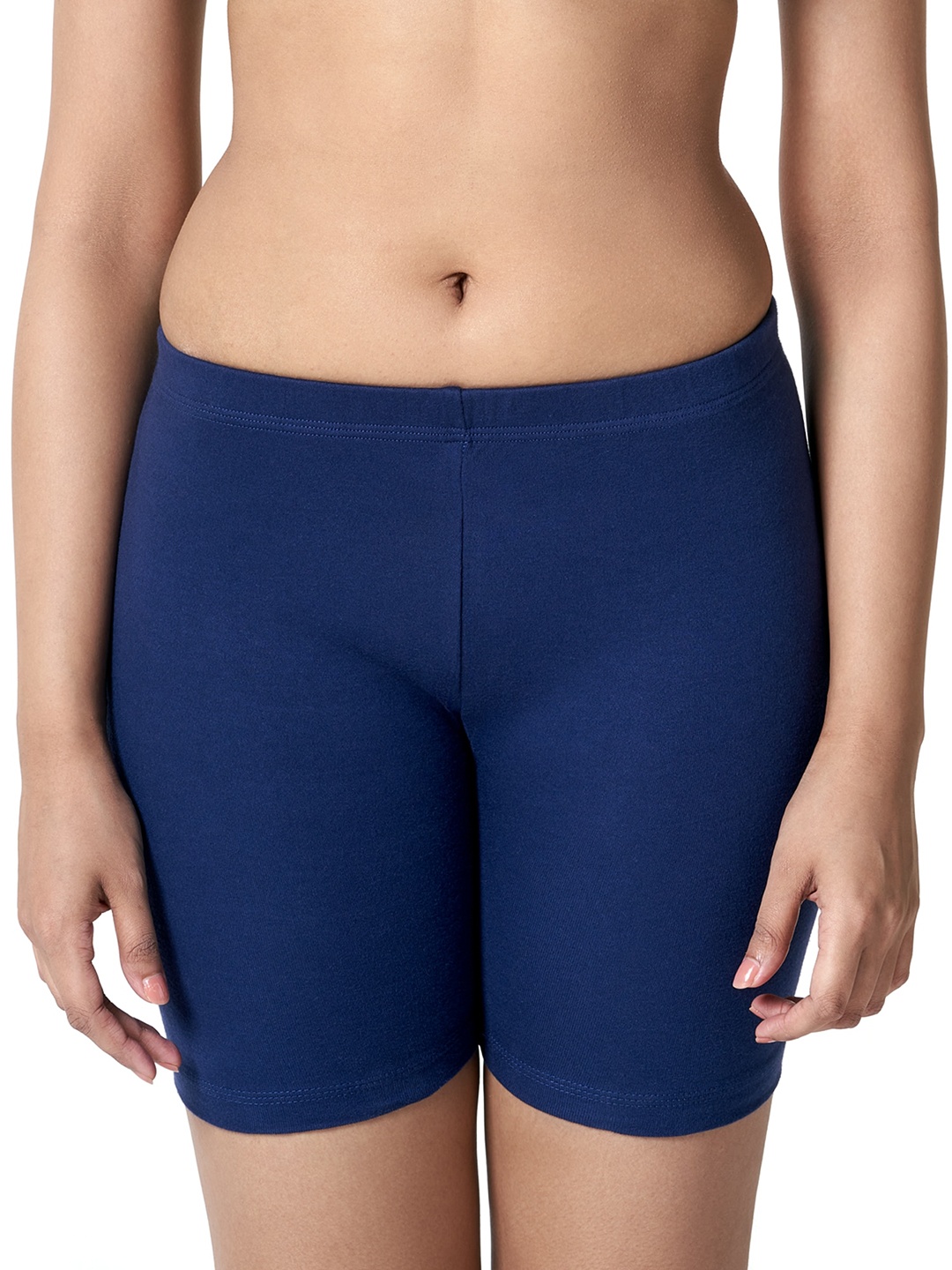

BLOSSOM Women Cotton Stretch Under Uniform Regular Shorts, Navy blue