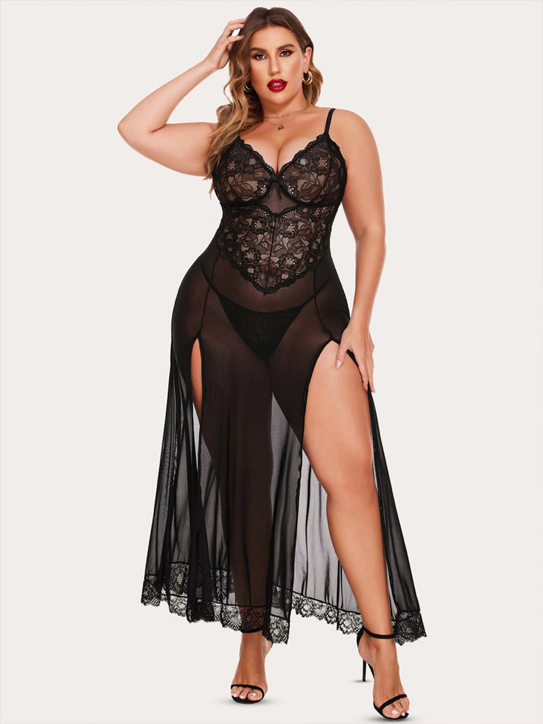 

Xivir Self Design Baby Doll, Black