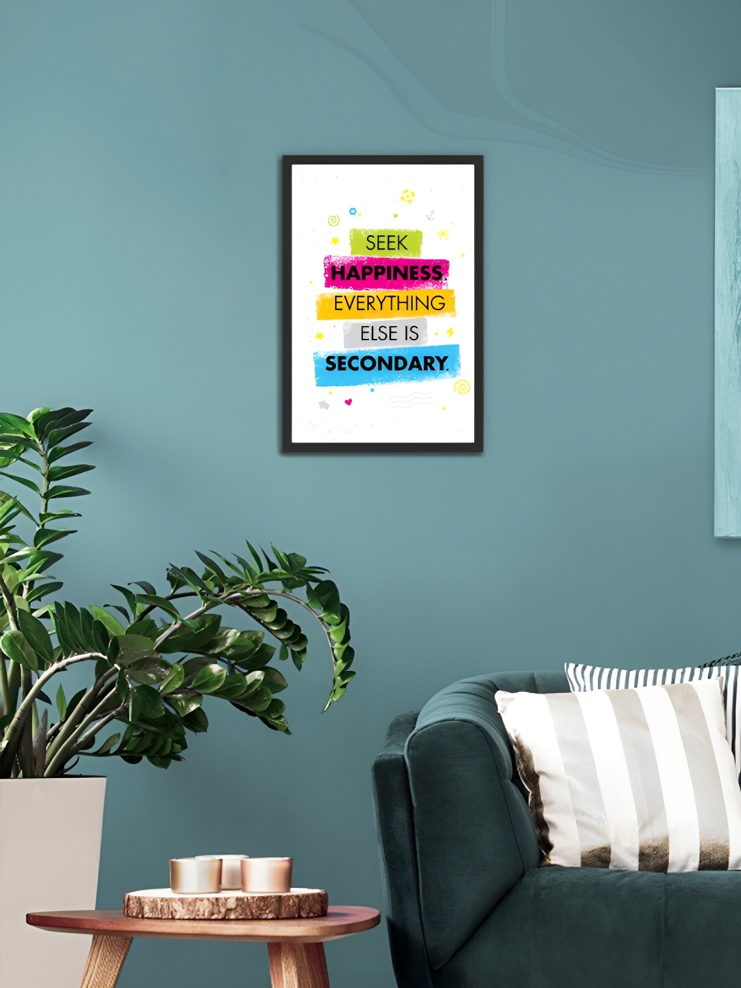 

MITHILA Handicrafts Black & White Motivational Thoughts Wall Art