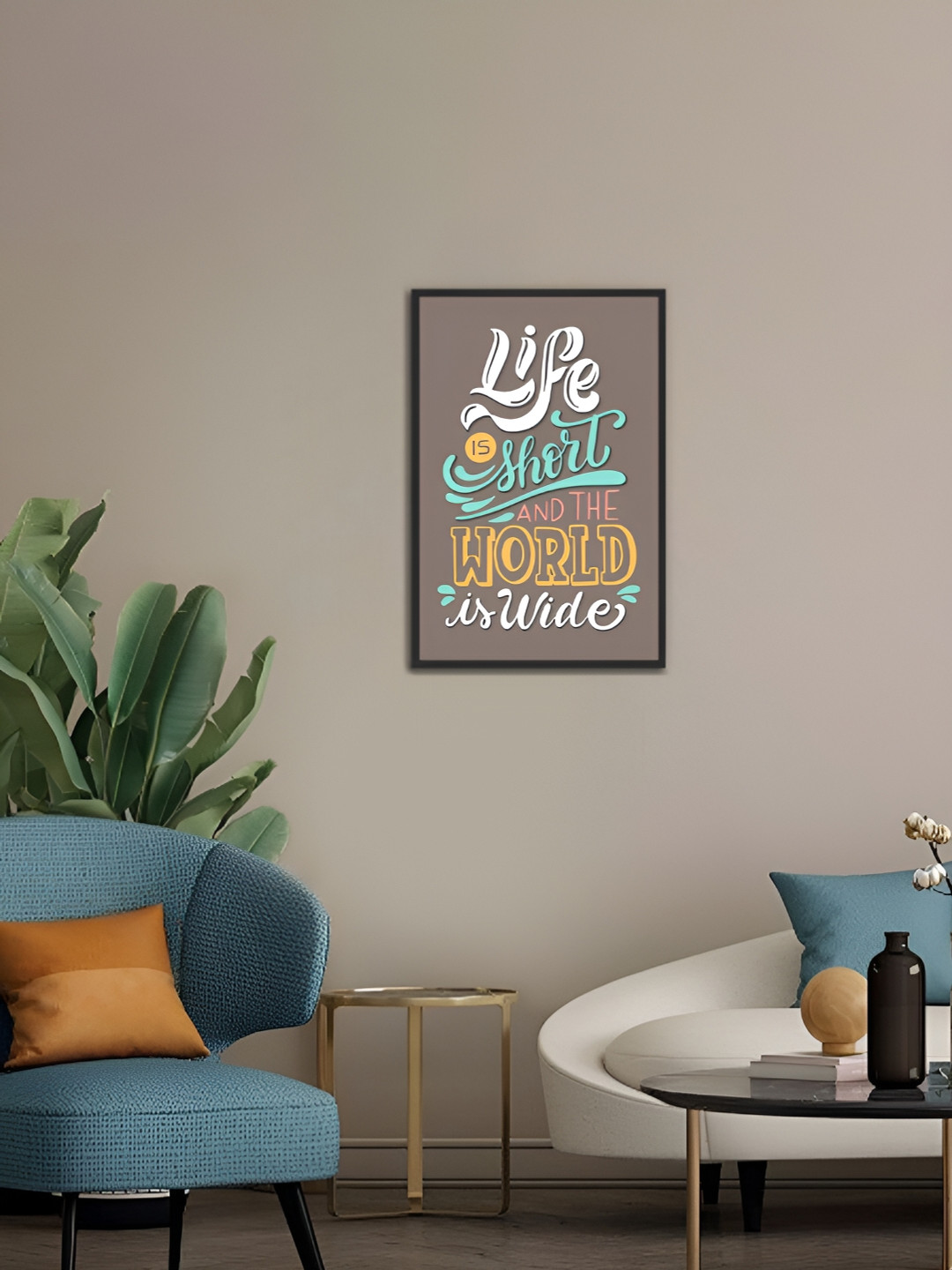

MITHILA Handicrafts Black & White Motivational Thoughts Wall Art
