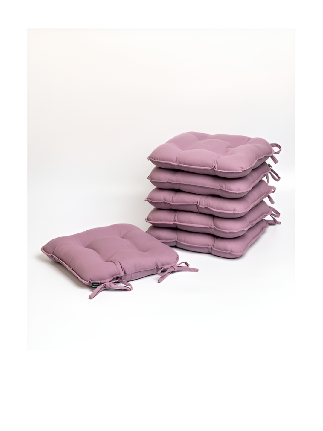 

SKANDA FAB Purple 6 Pieces Pure Cotton Chair Pads