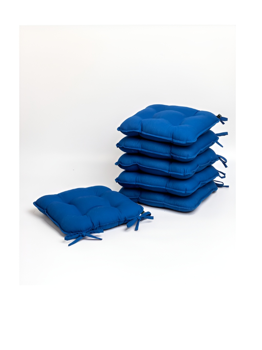 

SKANDA FAB Blue 4 Pieces Pure Cotton Chair Pads