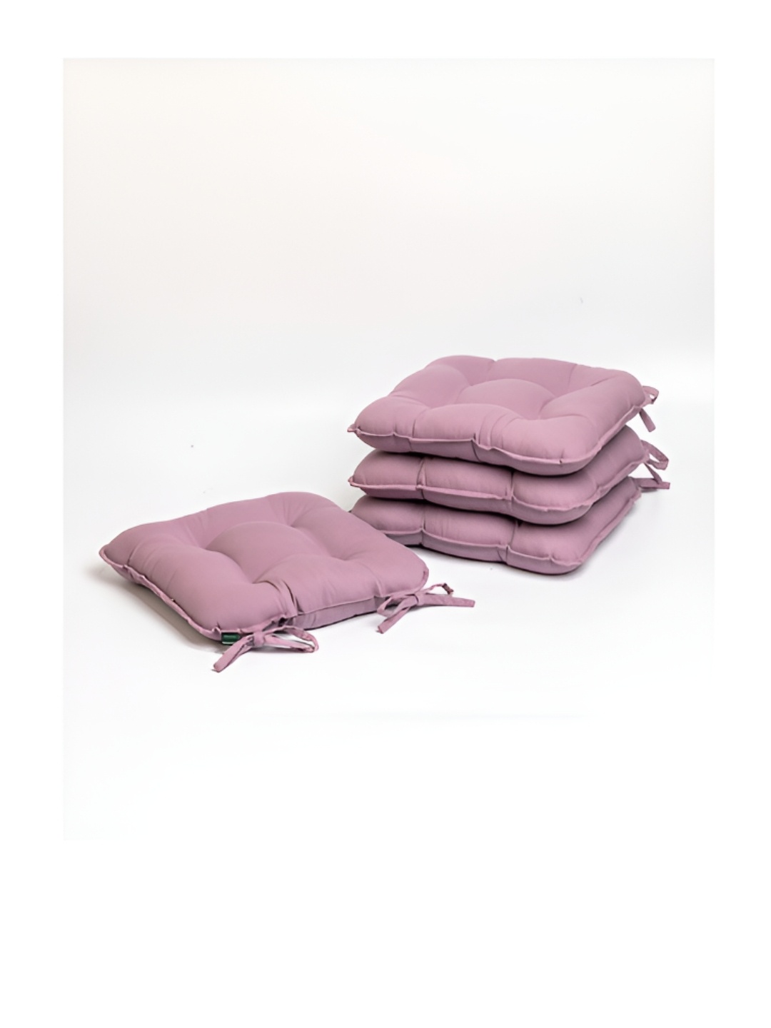 

SKANDA FAB Purple 4 Pieces Pure Cotton Chair Pads
