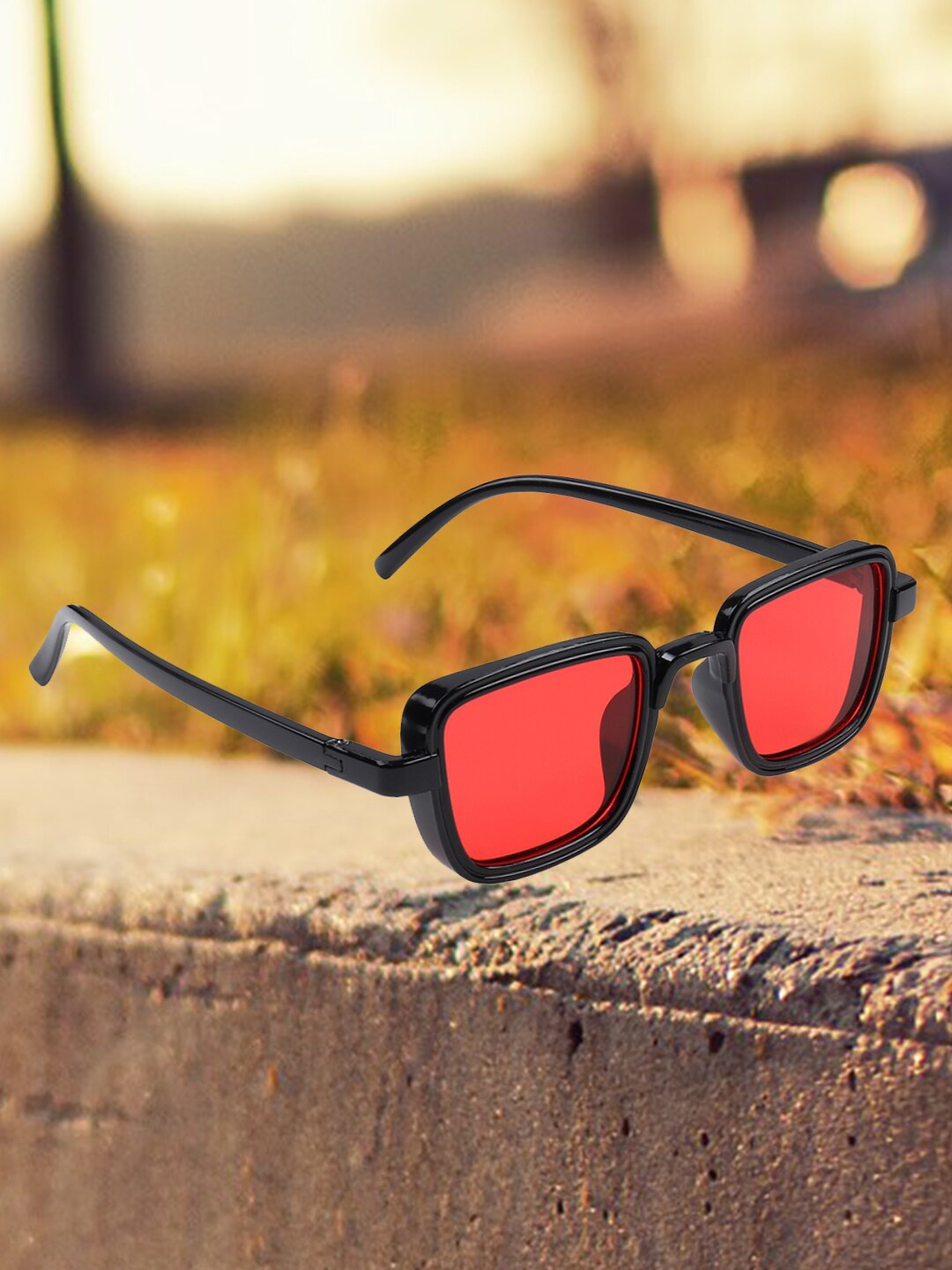 

FROGGY Kids Square Sunglasses with UV Protected Lens, Red