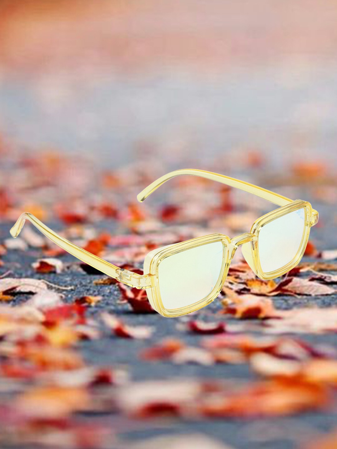 

FROGGY Kids Square Sunglasses with UV Protected Lens FG24, Yellow