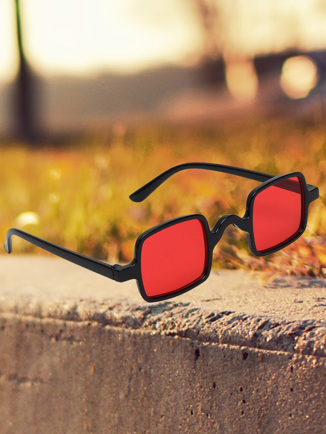 

FROGGY Kids Square Sunglasses with UV Protected Lens, Red