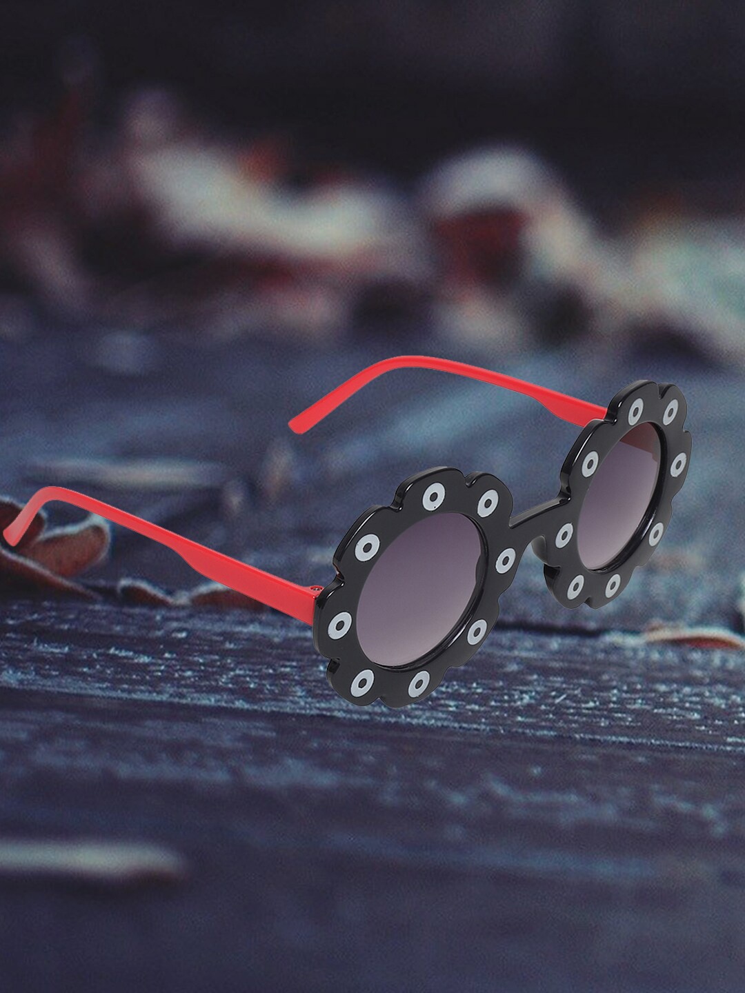 

FROGGY Kids Round Sunglasses FG24-283-BK, Black