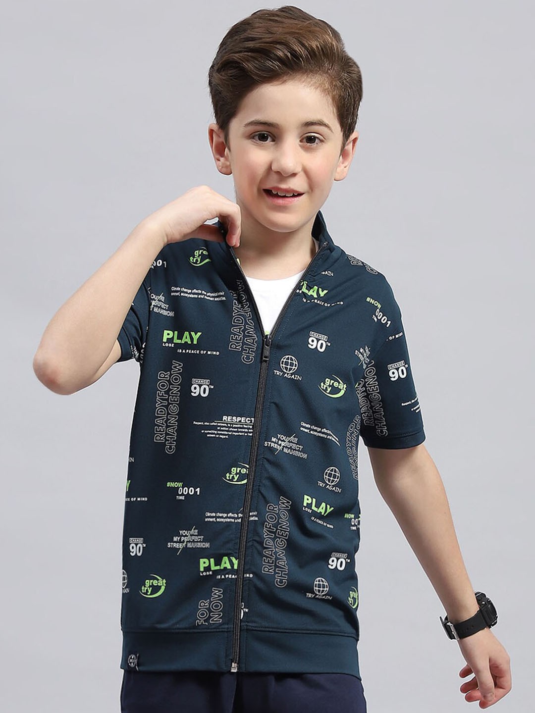 

Monte Carlo Boys Pack of 2 Polo Collar Short Sleeves Regular Fit Cotton T-shirt, Teal