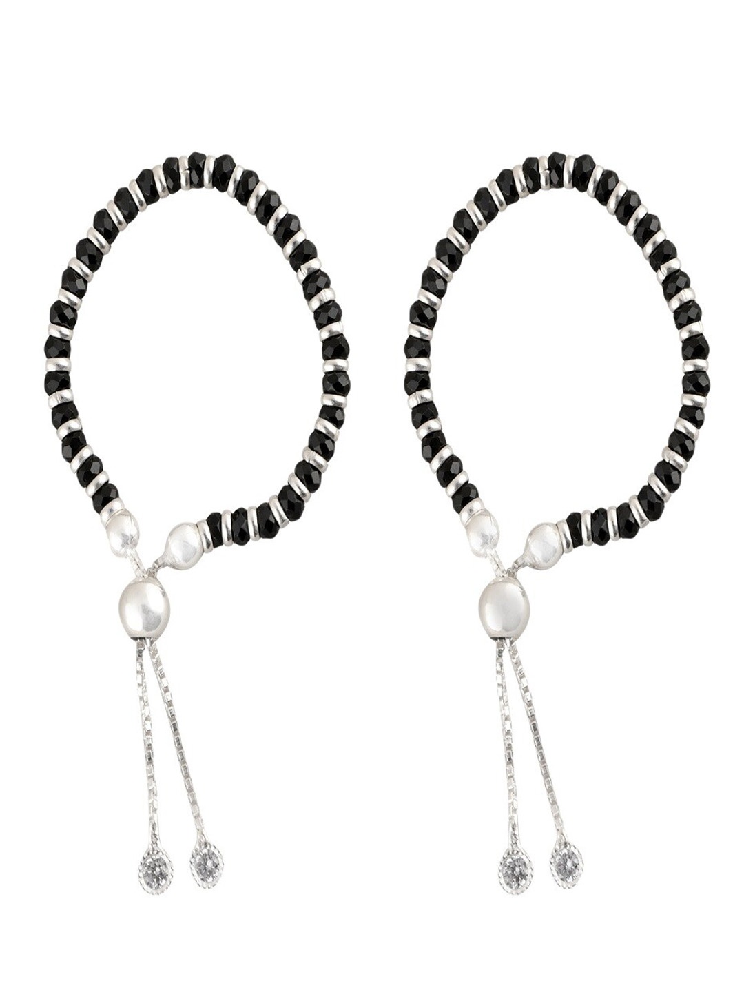 

Silver Chest Kids Set Of 2 925 Pure Silver Beads Beaded Wraparound Bracelets
