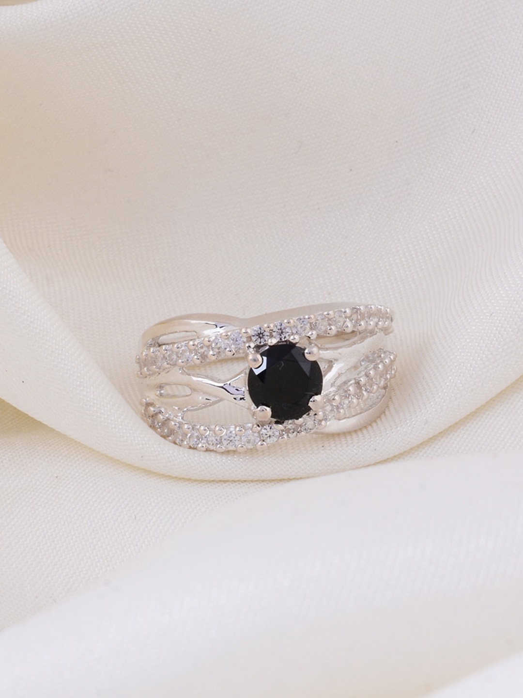 

HIFLYER JEWELS 925 Sterling Silver Artificial Stones Finger Ring