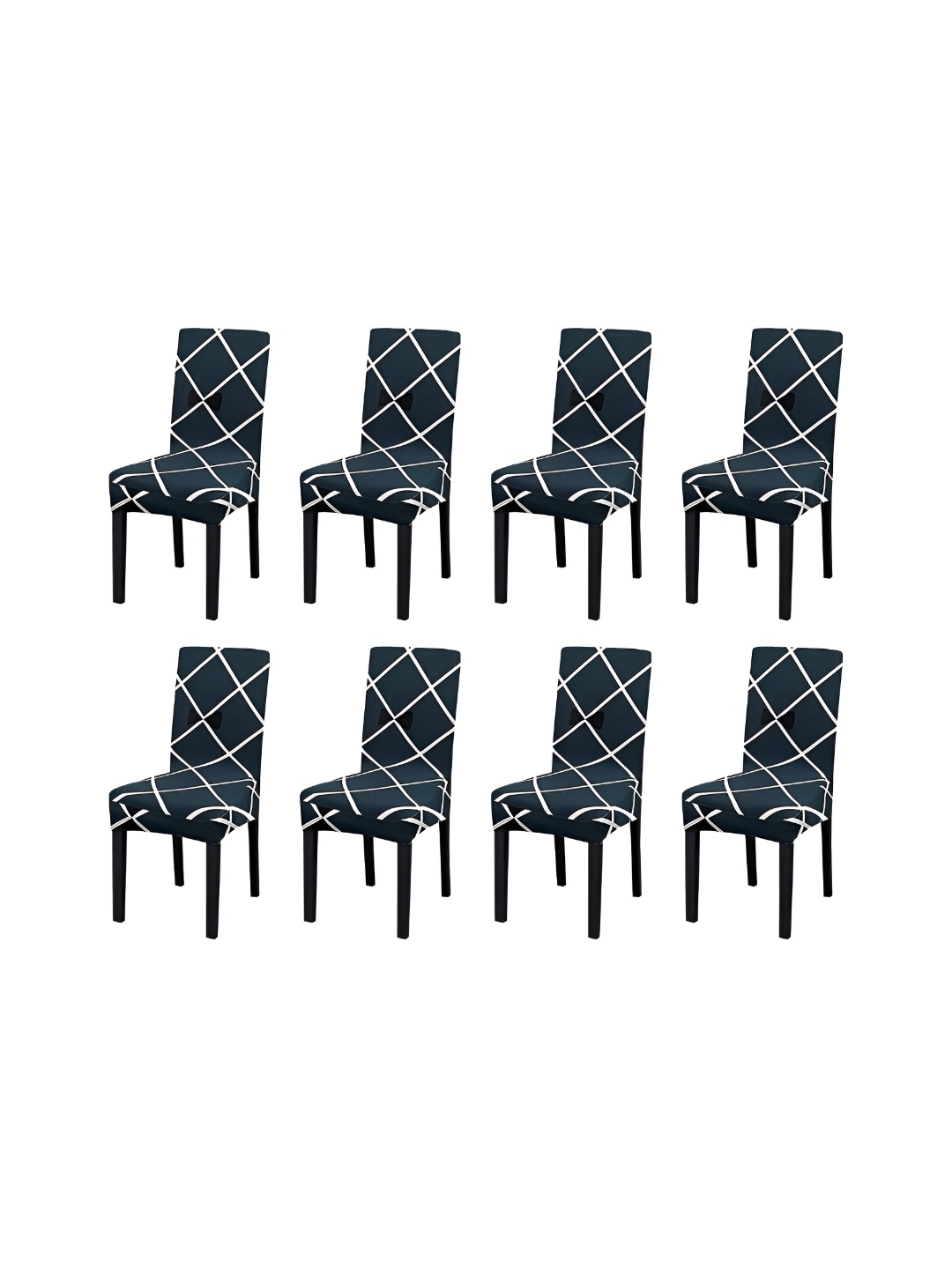 

Eleganta Blue & White 10 Pieces Printed Stretchable Chair Covers