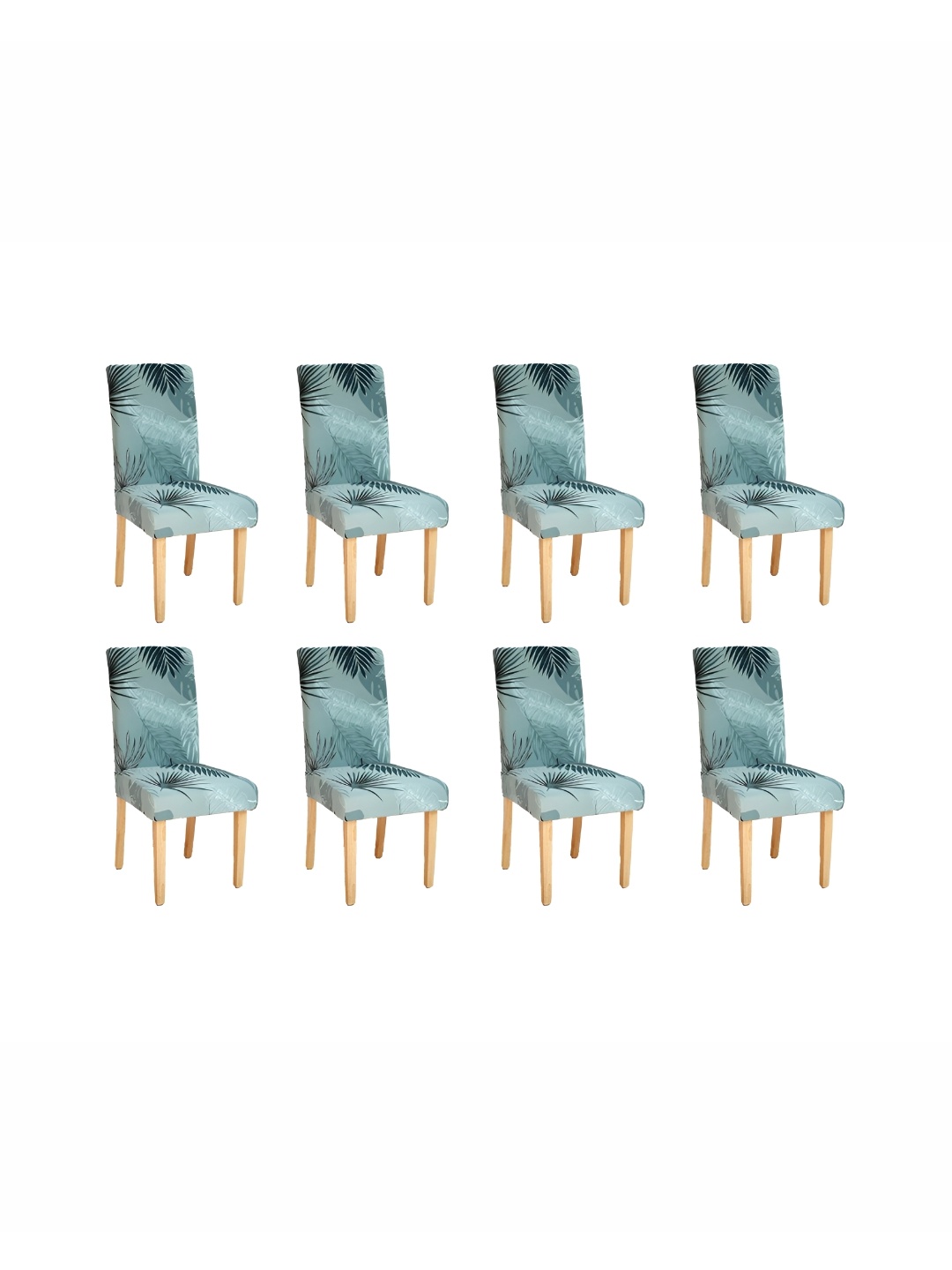 

Eleganta Sea Green & White 10 Pieces Printed Stretchable Chair Covers