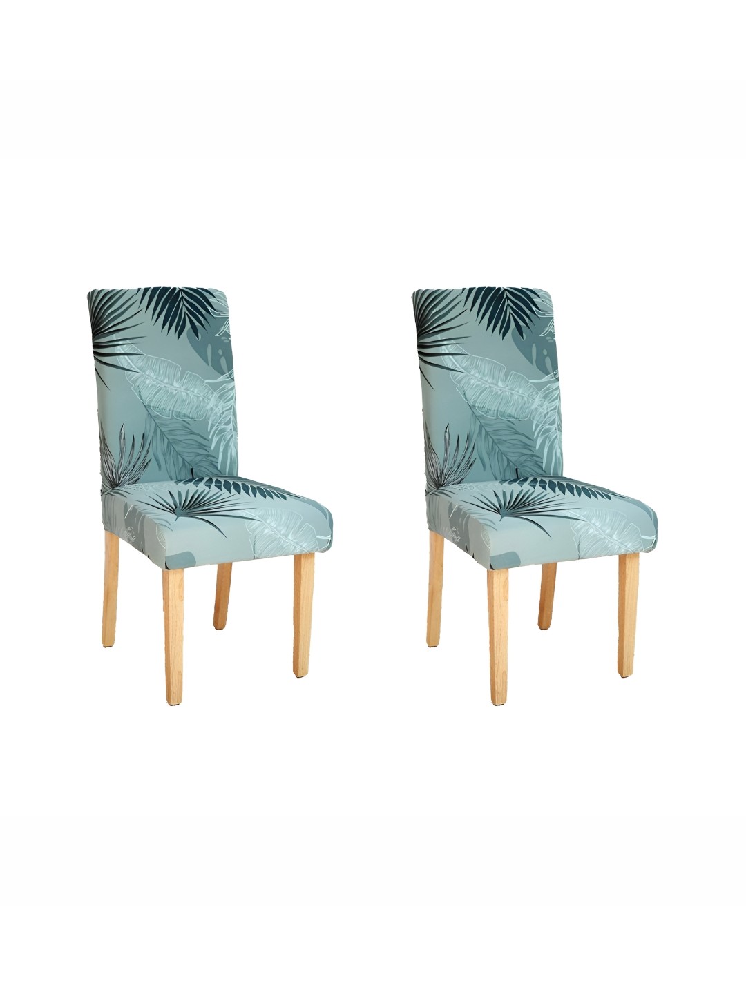 

Eleganta 2-Piece Sea Green & White Printed Stretchable Chair Covers