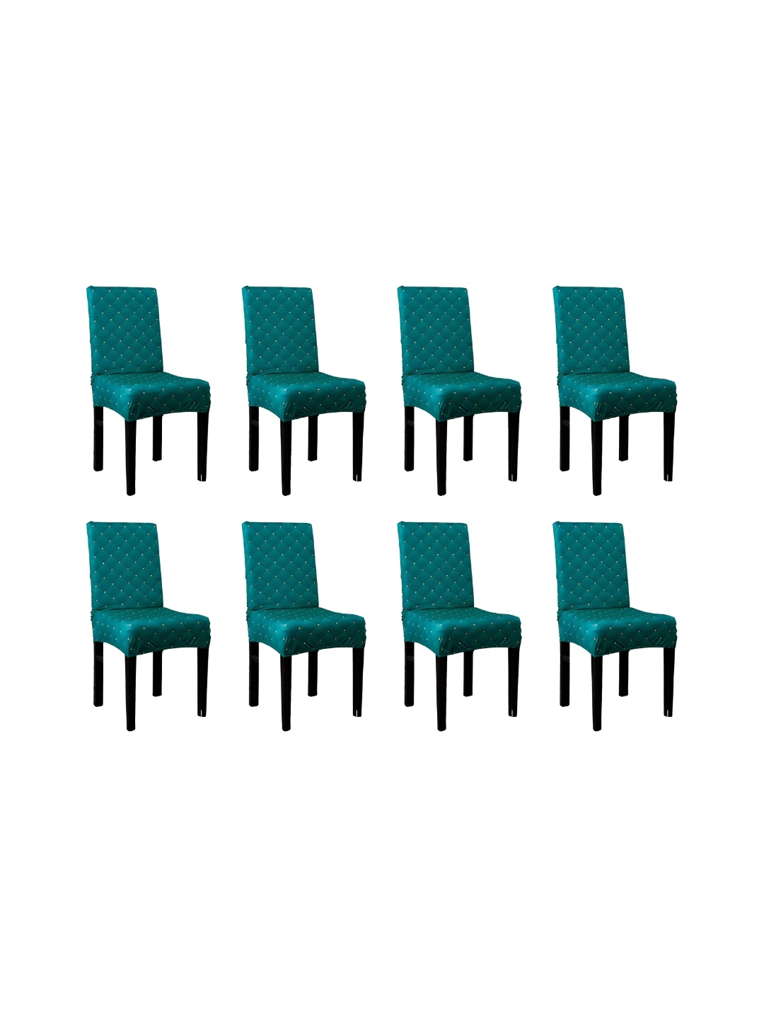 

Eleganta Green 10 Pieces Printed Stretchable Chair Covers