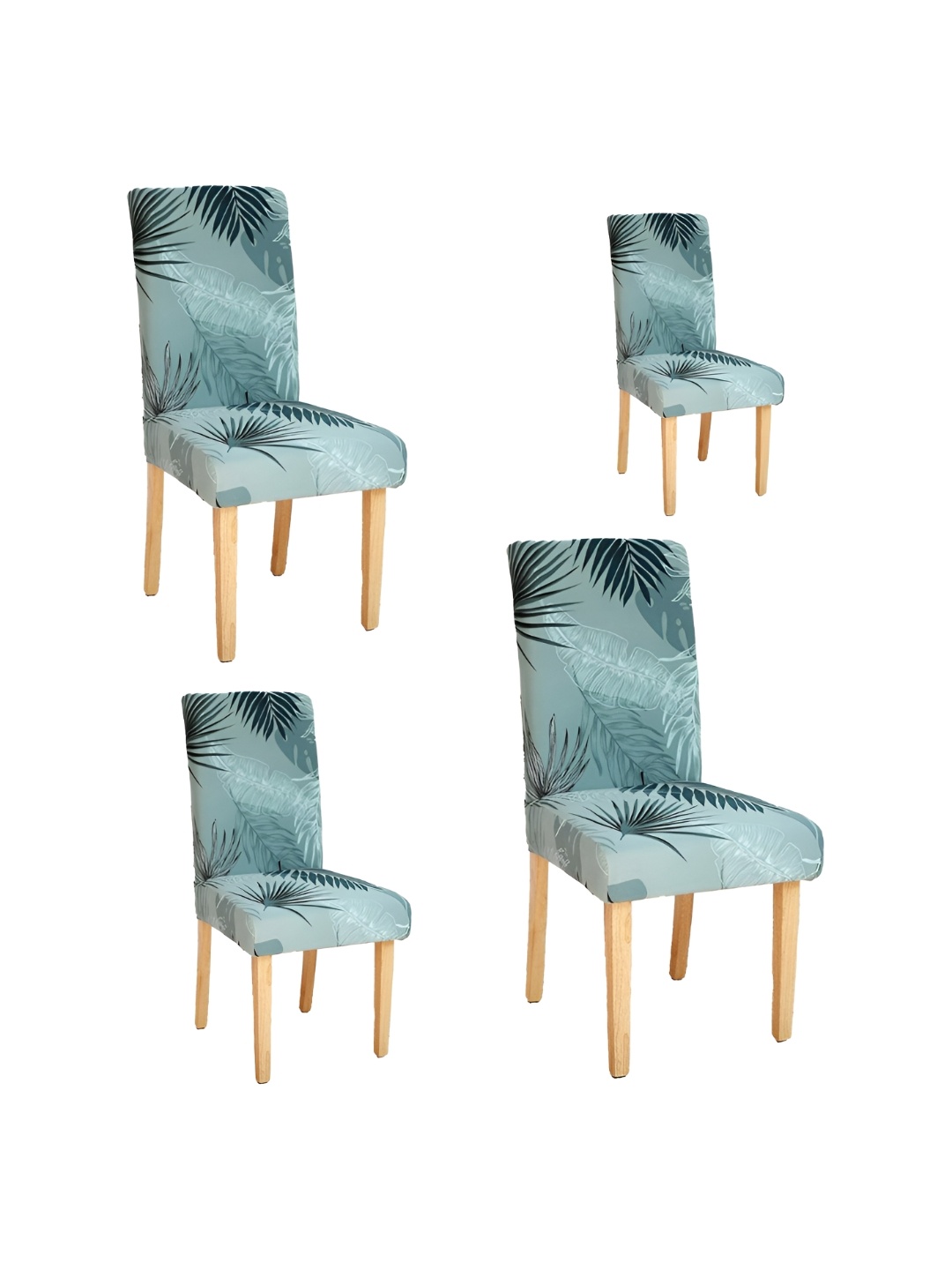 

Eleganta 4-Piece Sea Green & White Printed Stretchable Chair Covers