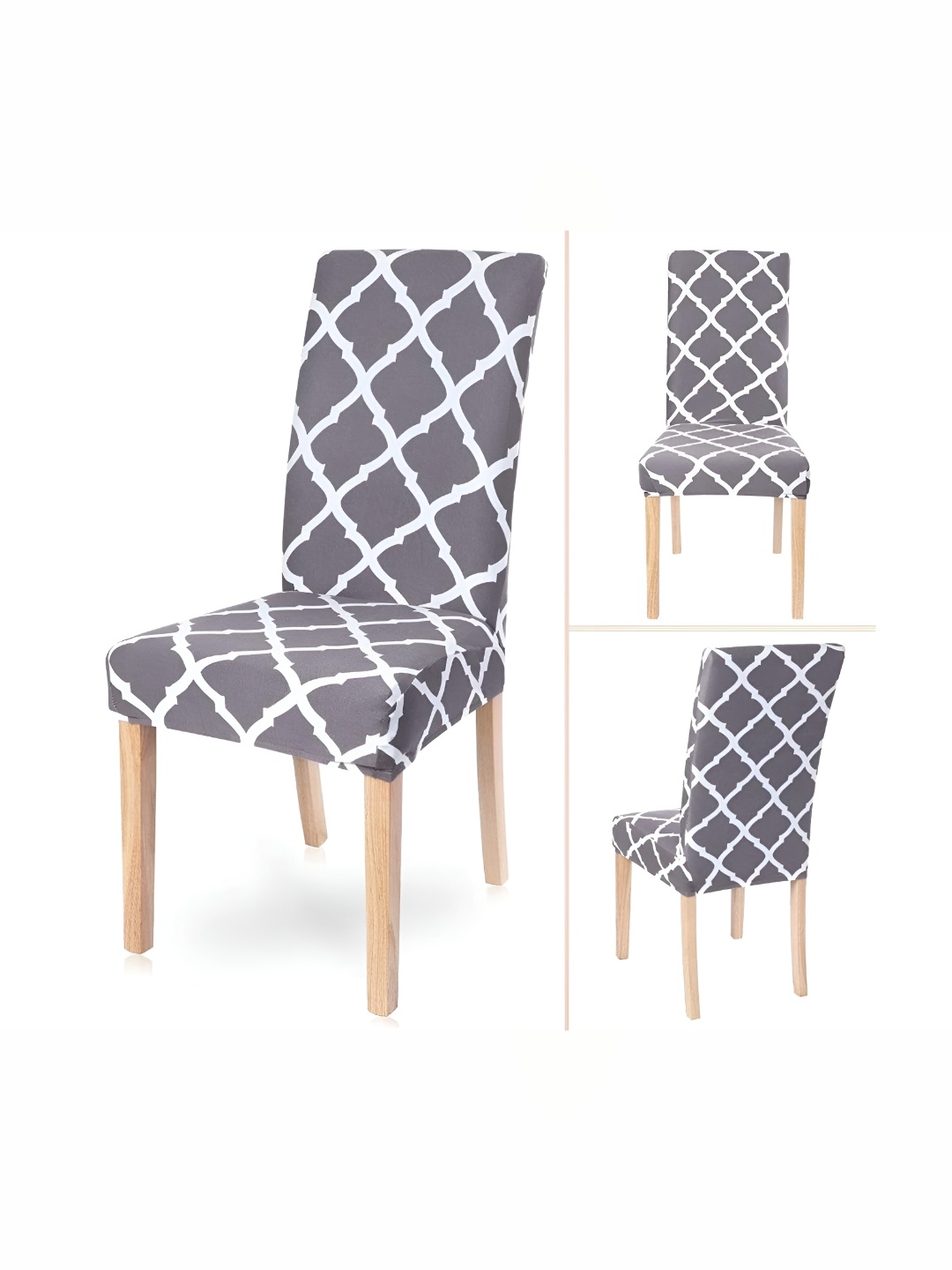 

Eleganta Grey 4 Pieces Printed Chair Cover