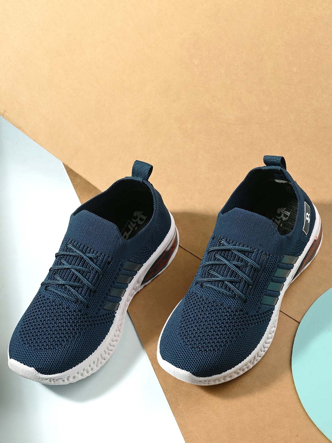 

BIRDE Boys Textured Lightweight Sneakers, Navy blue