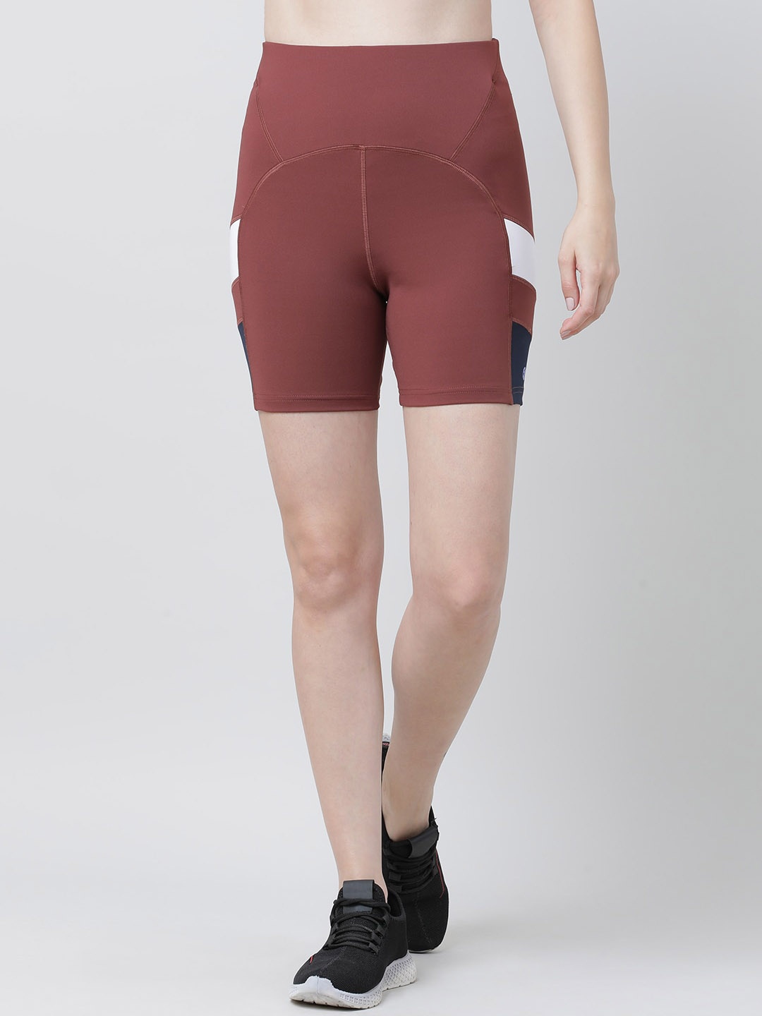 

Lovable Sport Women Skinny Fit High-Rise Sports Shorts, Brown