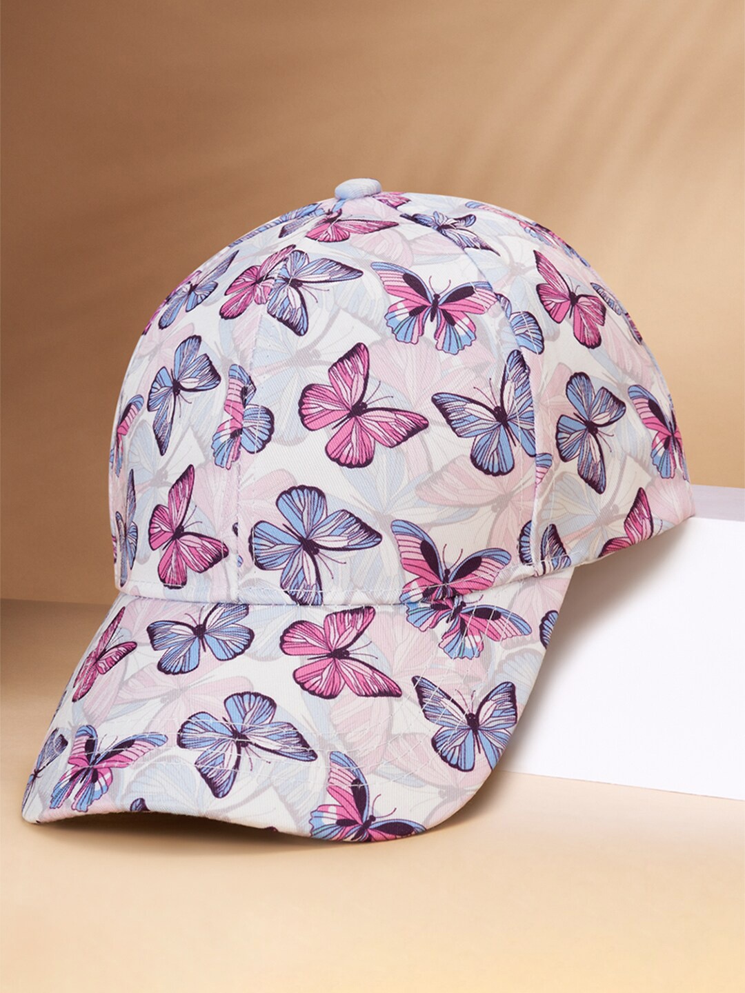 

Pantaloons Junior Girls Conversational Printed Cotton Baseball Cap, White