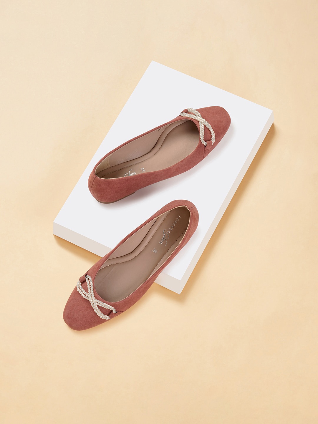 

Forever Glam by Pantaloons Square Toe Ballerinas with Bows, Pink