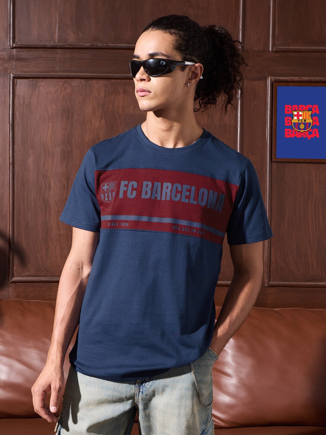 

The Souled Store Typography Printed Round Neck Short Sleeves T-shirt, Blue