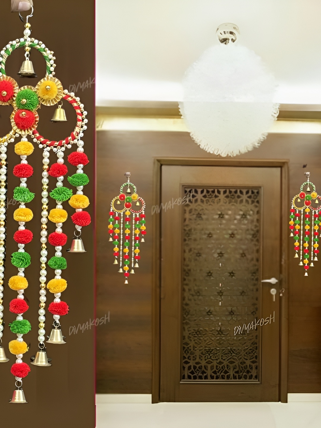 

Divyakosh 2 Pieces Green & Red Wall Hanging