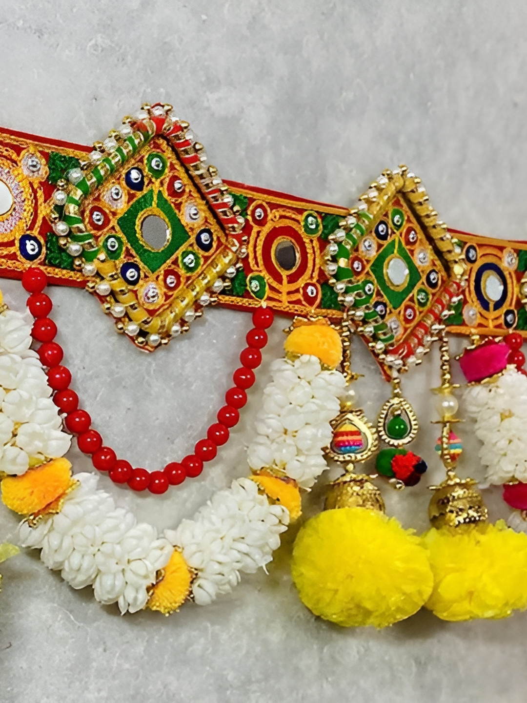 

Divyakosh Red & Yellow Toran Festive Decor