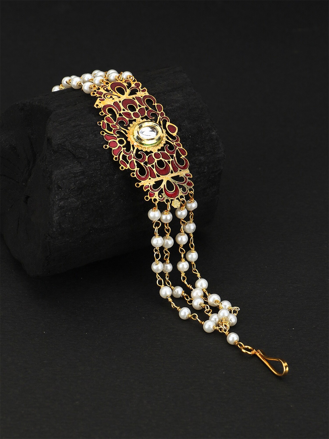 

Adwitiya Collection Women Gold-Plated Wraparound Bracelet