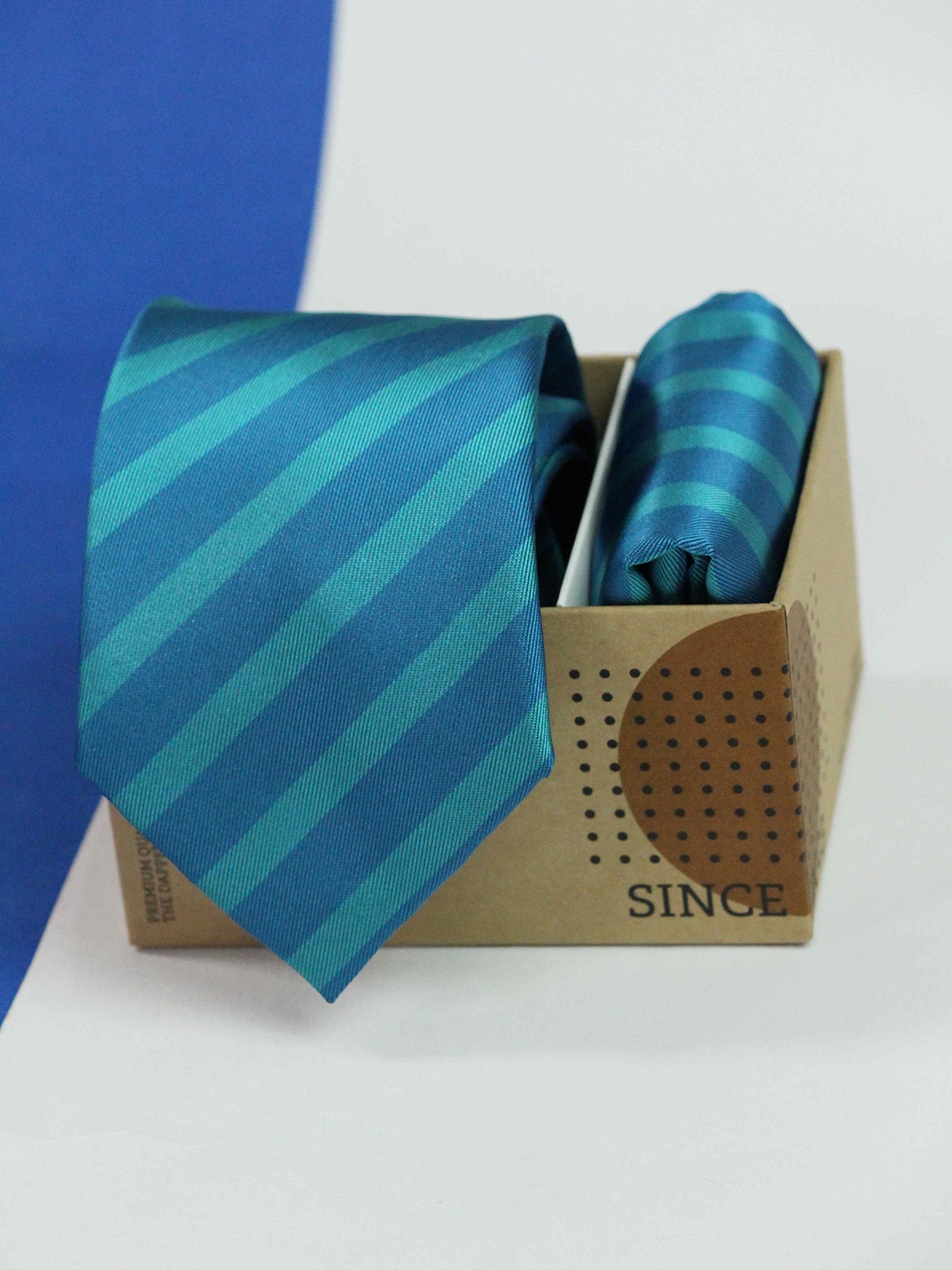 

Tossido Men Necktie & Pocket Square Accessory Gift Set, Blue