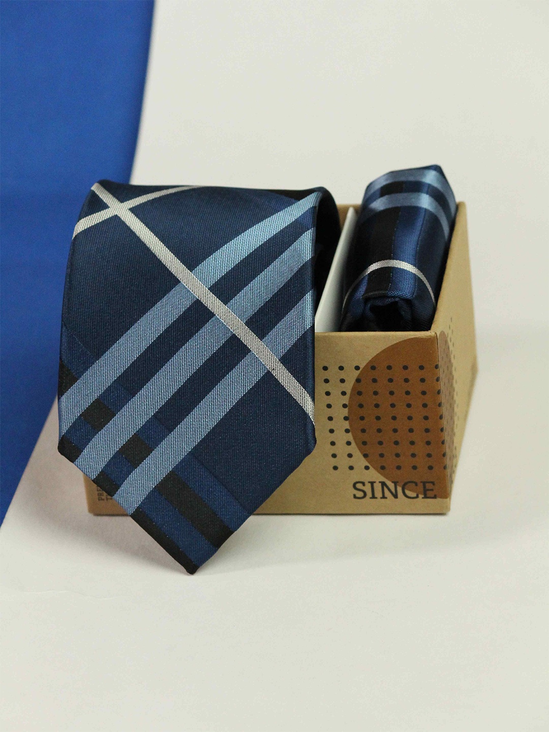 

Tossido Men Necktie & Pocket Square Accessory Gift Set, Blue