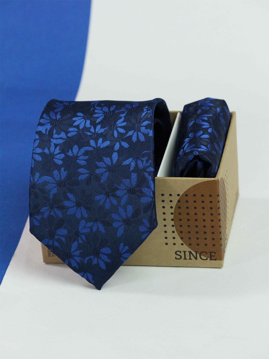 

Tossido Men Necktie & Pocket Square Accessory Gift Set, Blue