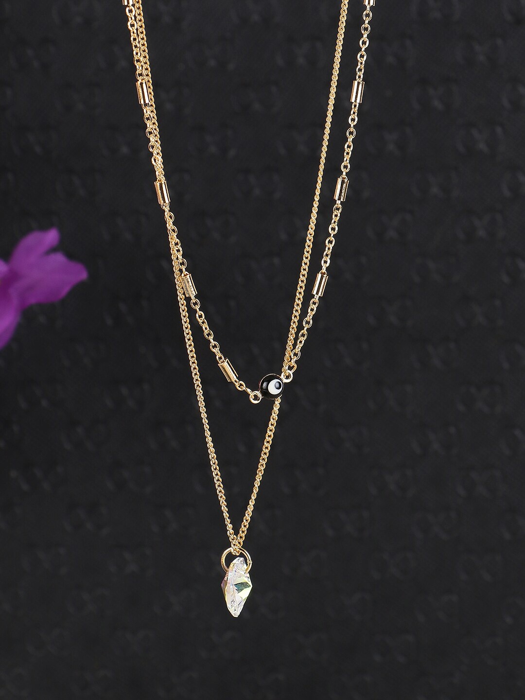 

Adwitiya Collection Gold-Plated Layered Chain